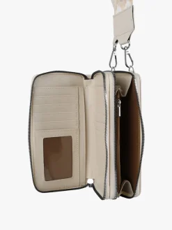 Solada Borsetta portafoglio a tracolla con porta telefono - beige