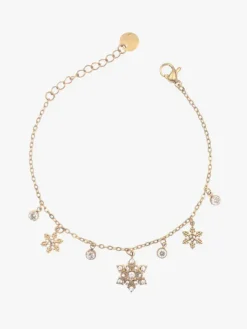 Solada Bracciale con fiocchi di neve in acciaio donna