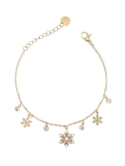 Solada Bracciale con fiocchi di neve in acciaio donna