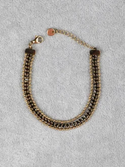 Solada Bracciale multistrato con strass in acciaio donna