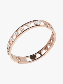 Solada Bracciale rigido con scritta in acciaio donna