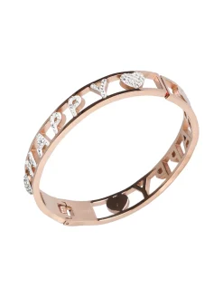 Solada Bracciale rigido con scritta in acciaio donna