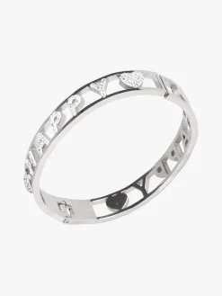 Solada Bracciale rigido con scritta in acciaio donna