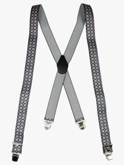 Solada Bretelle elastiche da uomo con stampe - blu scuro
