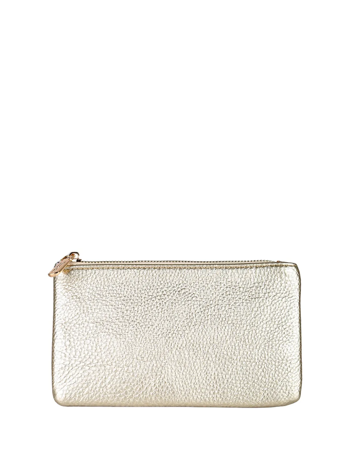 Solada Bustina donna in ecopelle con zip - oro