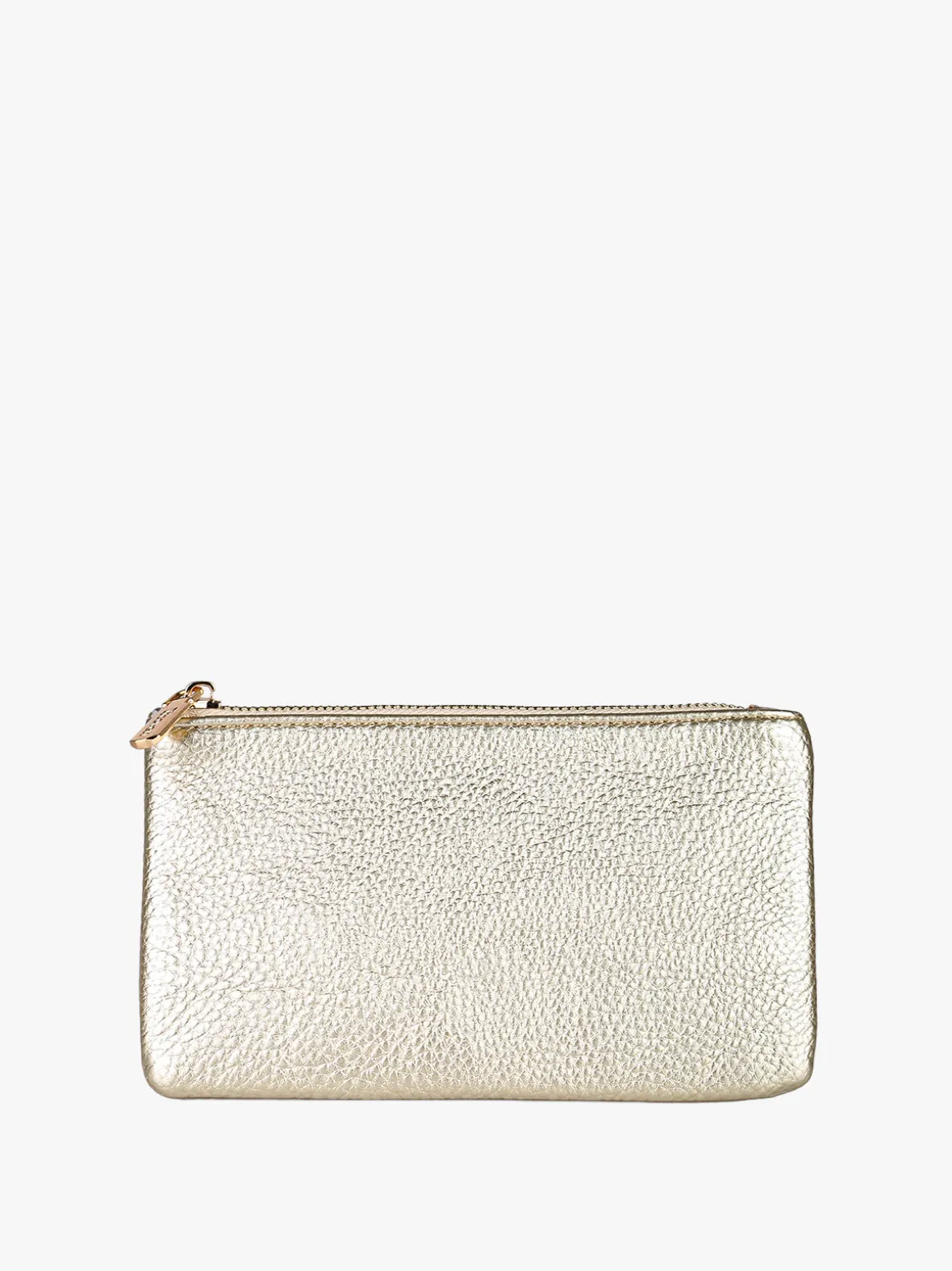 Solada Bustina donna in ecopelle con zip - oro