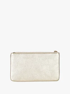Solada Bustina donna in ecopelle con zip - oro