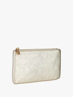 Solada Bustina donna in ecopelle con zip - oro