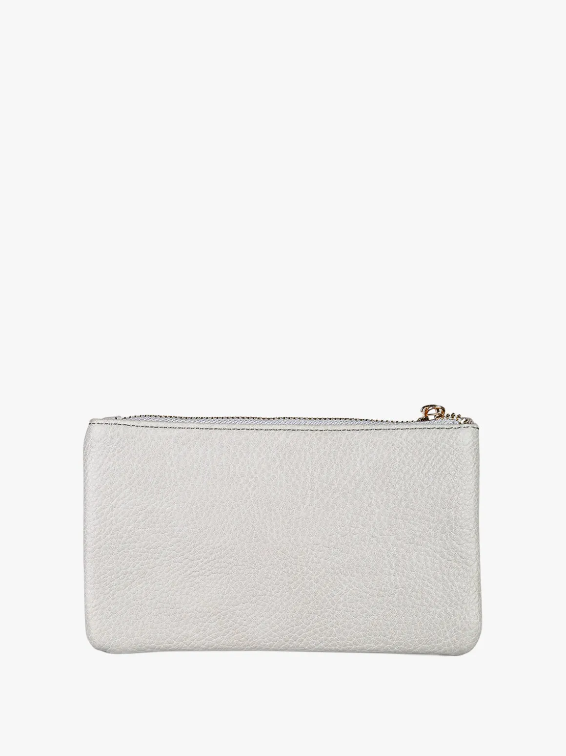 Solada Bustina donna in ecopelle con zip - grigio