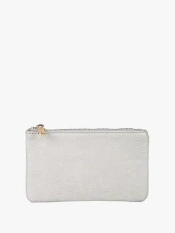 Solada Bustina donna in ecopelle con zip - grigio