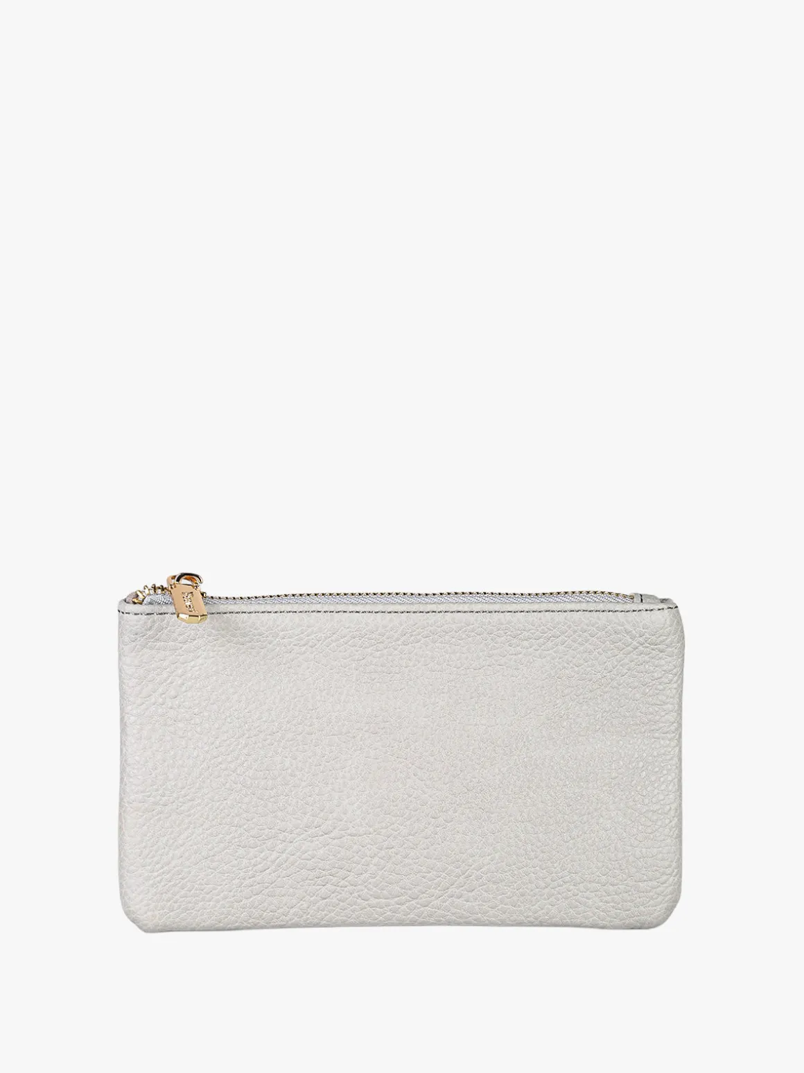 Solada Bustina donna in ecopelle con zip - grigio