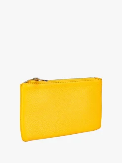 Solada Bustina donna in ecopelle con zip - giallo