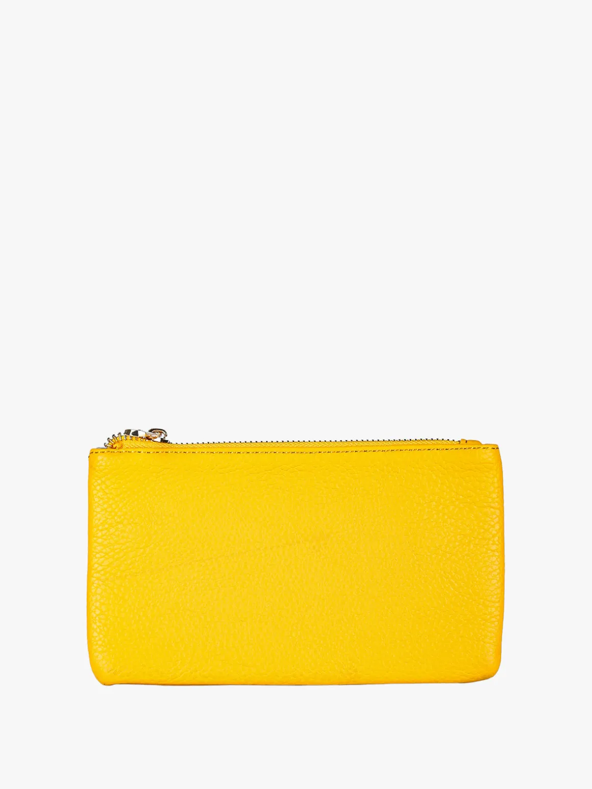 Solada Bustina donna in ecopelle con zip - giallo
