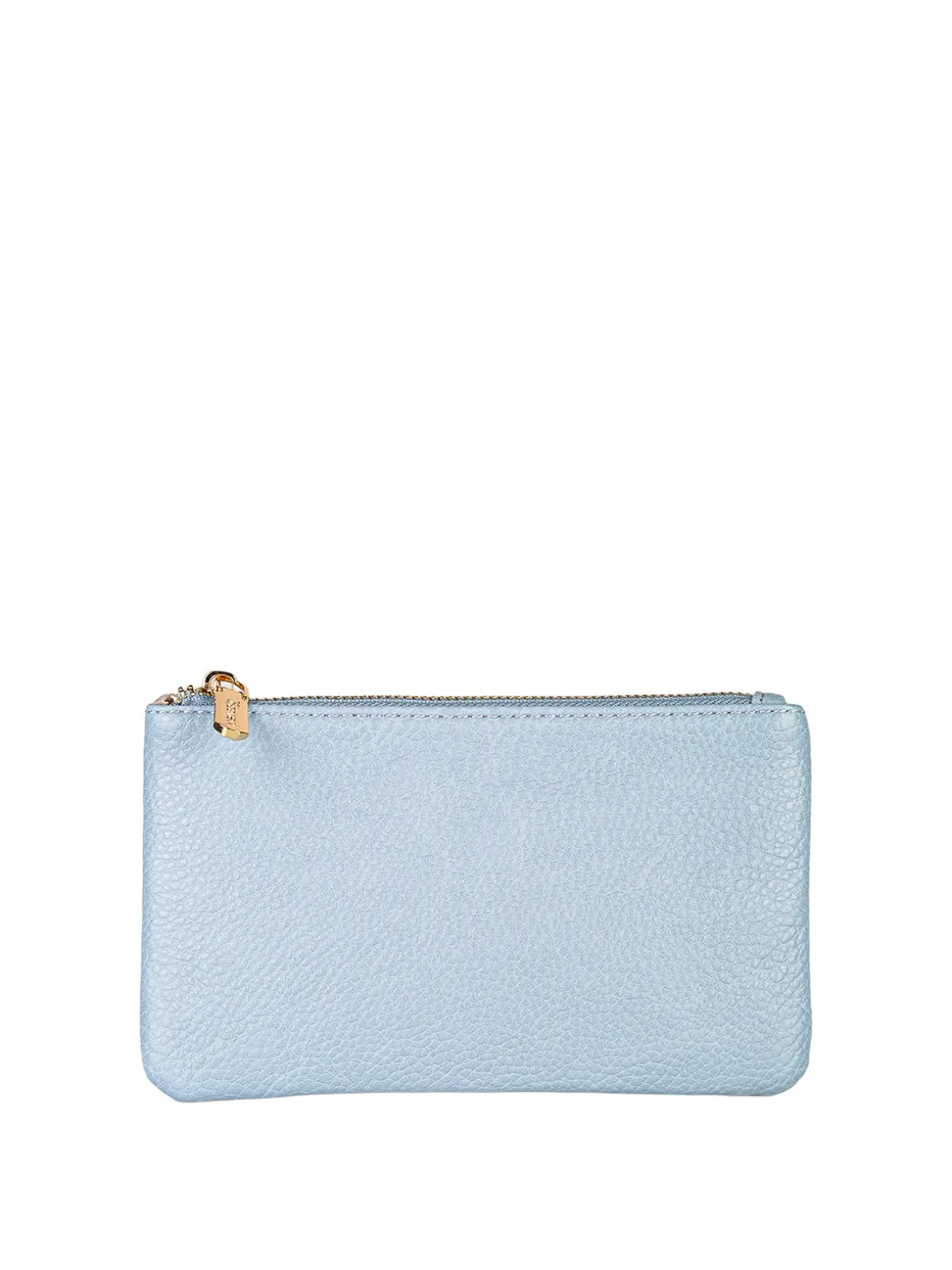 Solada Bustina donna in ecopelle con zip - azzurro