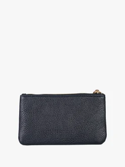 Solada Bustina donna in ecopelle con zip - blu scuro