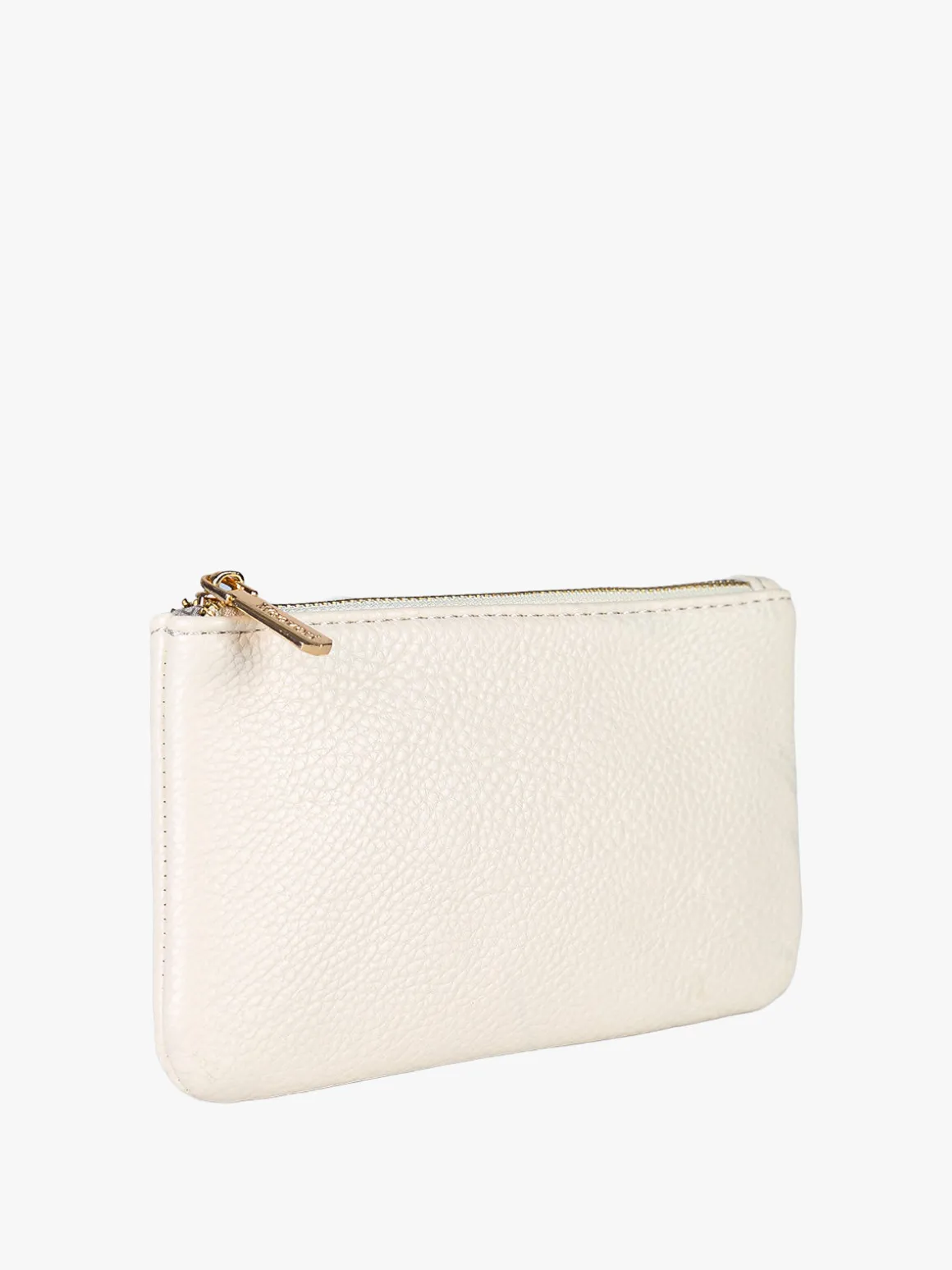 Solada Bustina donna in ecopelle con zip - beige