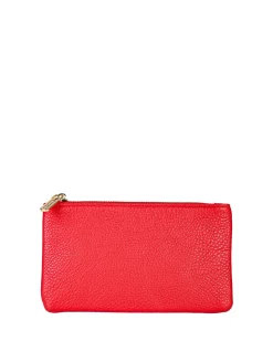 Solada Bustina donna in ecopelle con zip - rosso