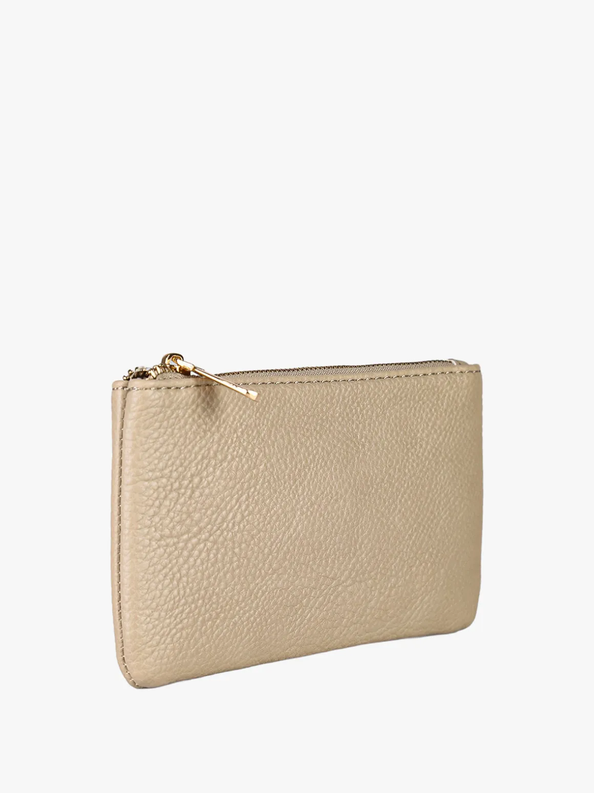 Solada Bustina donna in ecopelle con zip - taupe