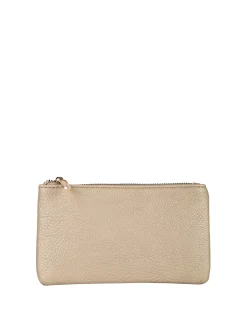 Solada Bustina donna in ecopelle con zip - taupe