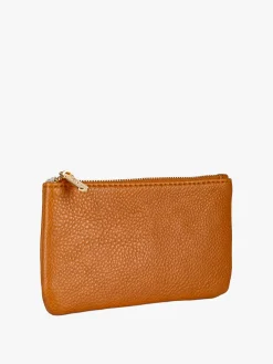 Solada Bustina donna in ecopelle con zip - marrone
