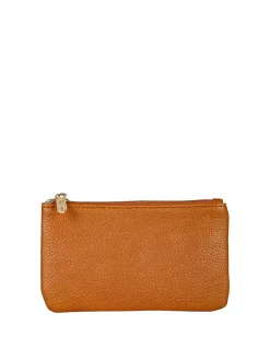 Solada Bustina donna in ecopelle con zip - marrone