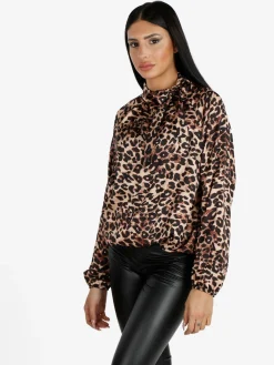 Solada Camicetta donna animalier accollata