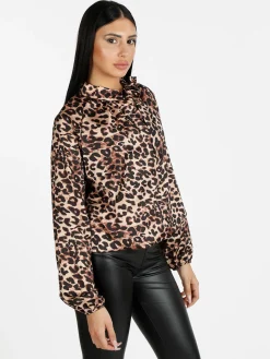 Solada Camicetta donna animalier accollata