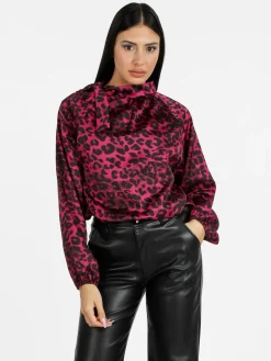 Solada Camicetta donna animalier accollata