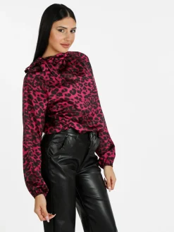 Solada Camicetta donna animalier accollata