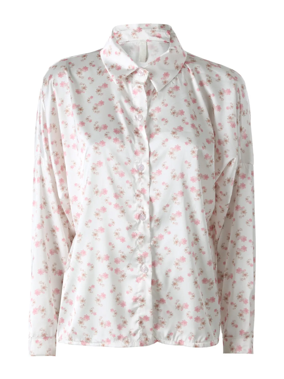 Solada Camicia da donna a maniche lunghe con stampa floreale - bianco