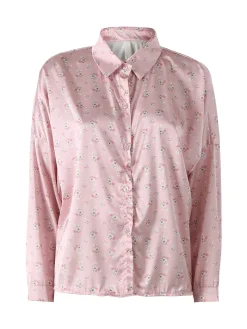 Solada Camicia da donna a maniche lunghe con stampa floreale - rosa