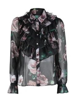 Solada Camicia da donna a maniche lunghe con balze a volant