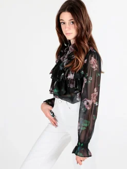 Solada Camicia da donna a maniche lunghe con balze a volant