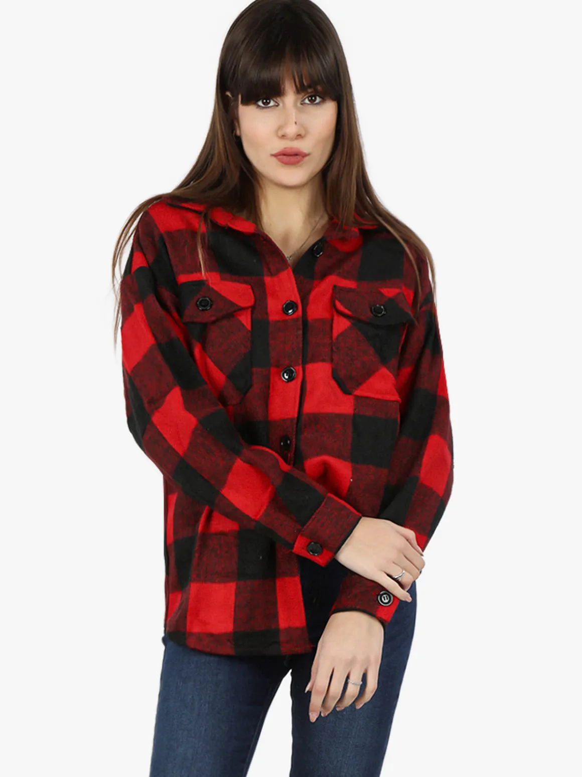 Solada Camicia da donna a quadri in flanella