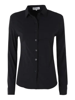 Solada Camicia da donna elasticizzata a maniche lunghe - nero
