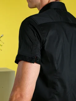 Solada Camicia da uomo a maniche corte - nero