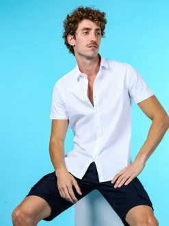 Solada Camicia da uomo a maniche corte - bianco