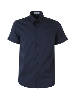 Solada Camicia da uomo a maniche corte - blu scuro