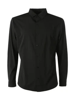 Solada Camicia da uomo elasticizzata a maniche lunghe - nero