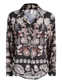 Solada Camicia donna a fantasia - nero