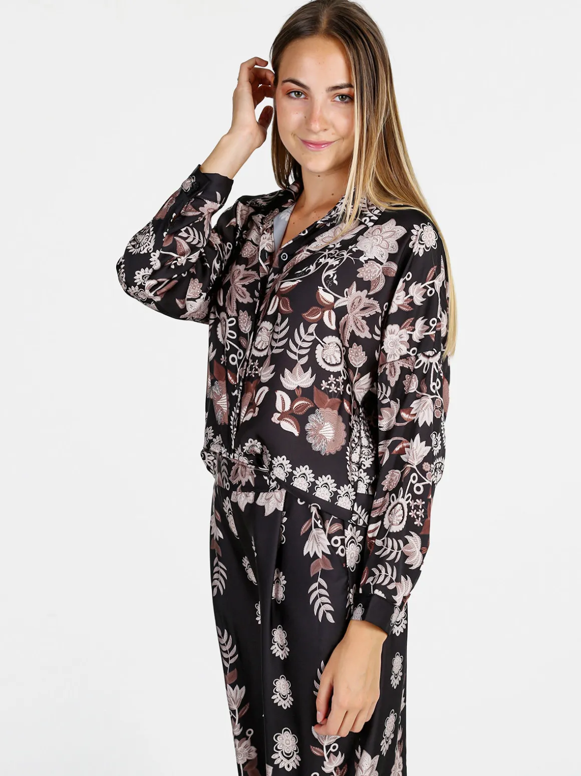 Solada Camicia donna a fantasia - nero