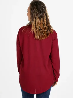 Solada Camicia donna a maniche lunghe - bordeaux