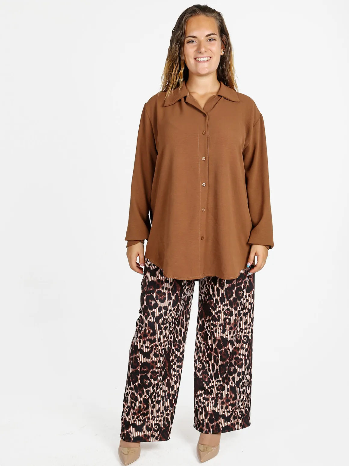 Solada Camicia donna a maniche lunghe - marrone