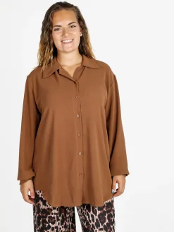 Solada Camicia donna a maniche lunghe - marrone