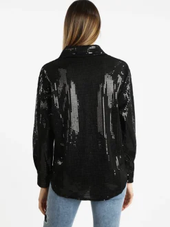 Solada Camicia donna a maniche lunghe con lustrini