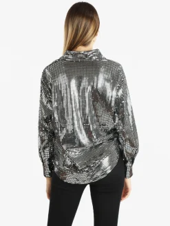 Solada Camicia donna a maniche lunghe con lustrini