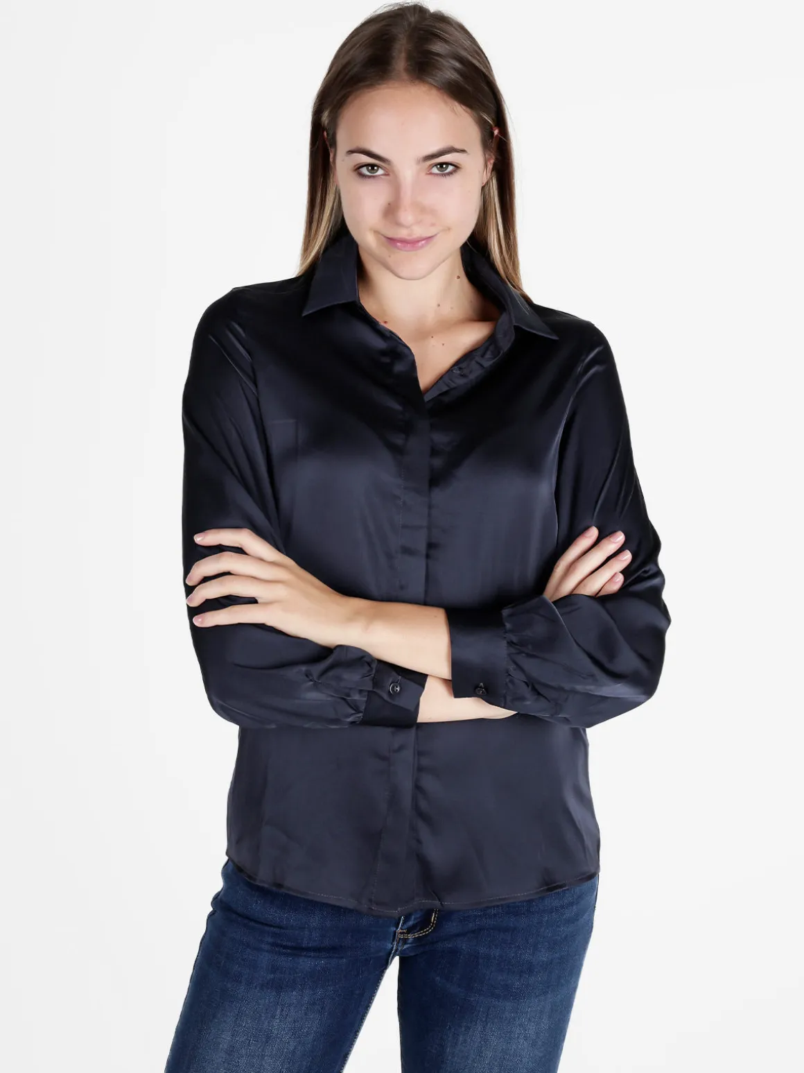 Solada Camicia donna a maniche lunghe effetto raso