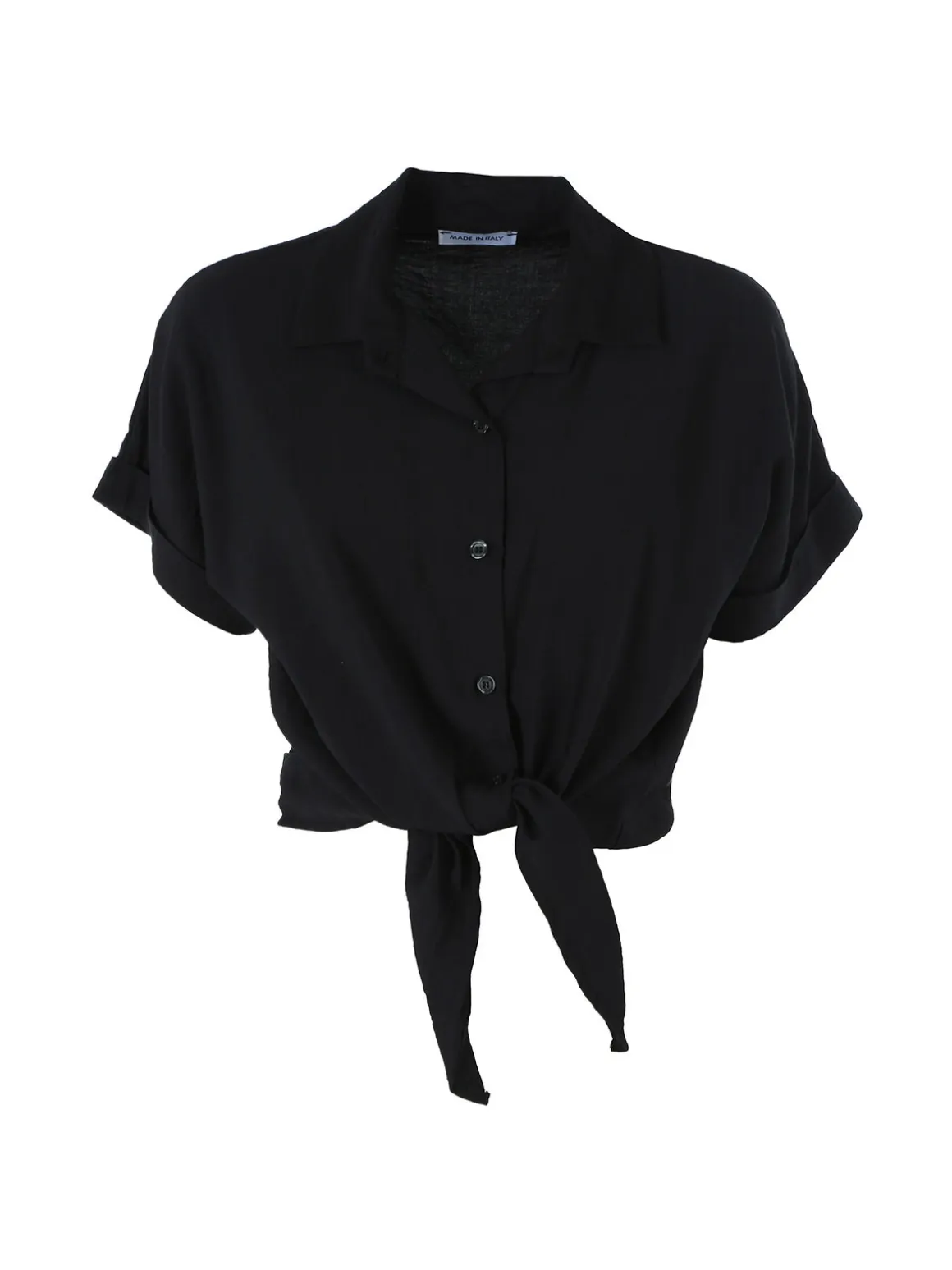 Solada Camicia donna a maniche corte in viscosa - nero