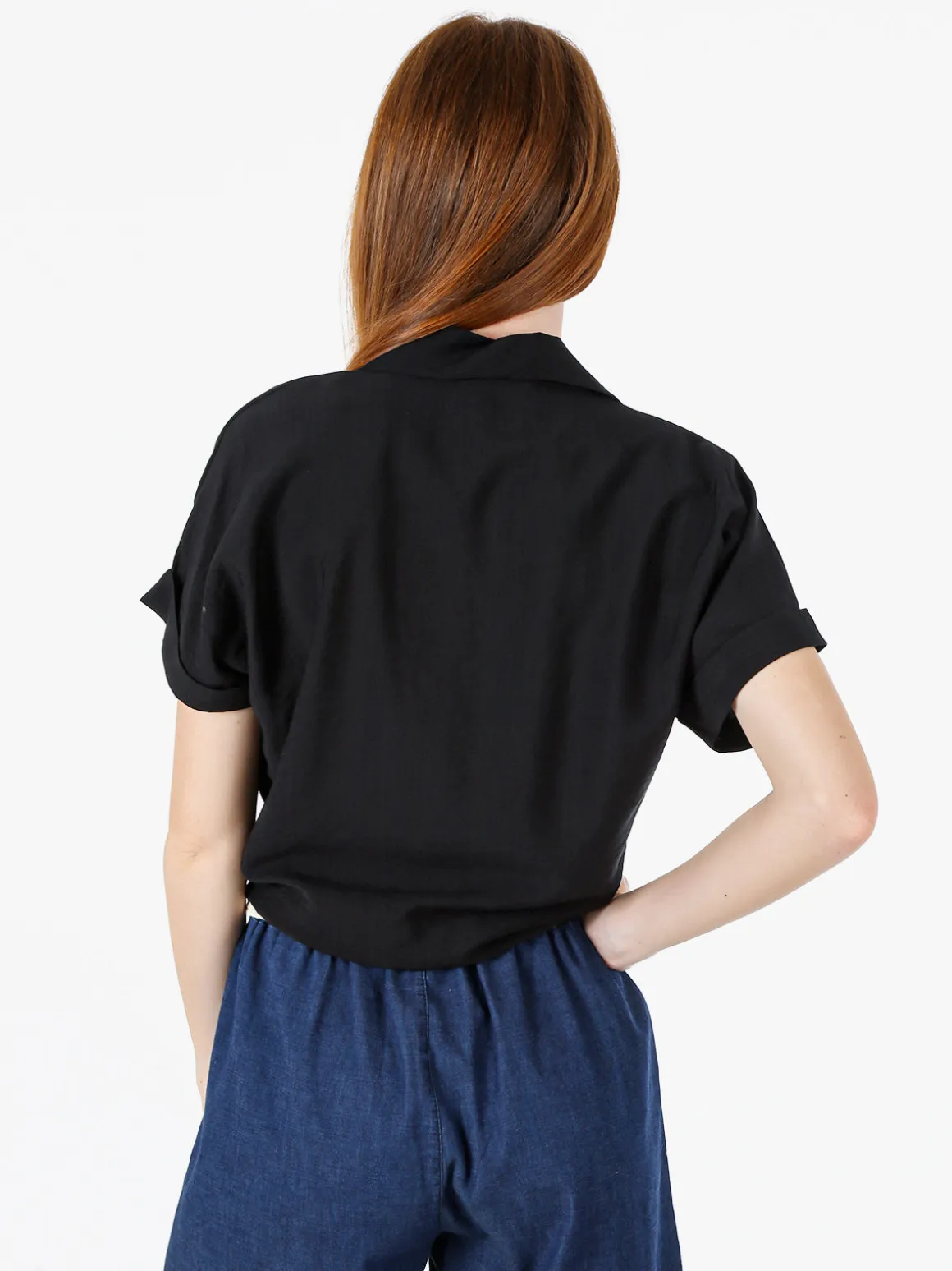 Solada Camicia donna a maniche corte in viscosa - nero