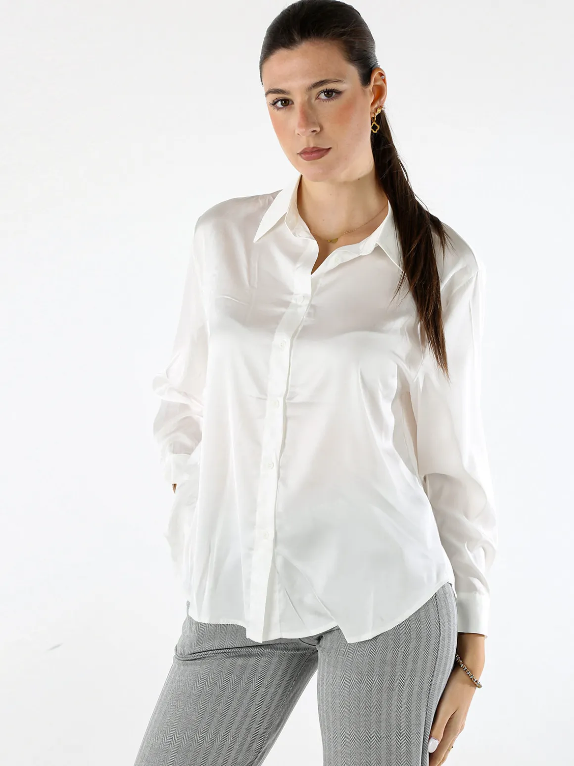 Solada Camicia donna a maniche corte in viscosa - moro